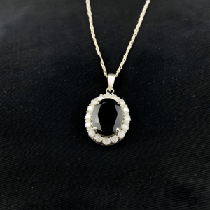 Royal Black Pendant Necklace Artificial Jewellery